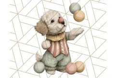 Vintage Carnival Animals Clipart PNG, Retro Circus Elements Product Image 3