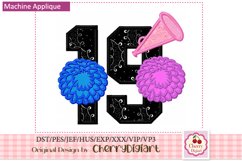 Cheerleader Numbers applique machine embroidery bunles 2266 Product Image 4