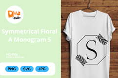 Symmetrical Floral Monogram Product Image 1