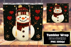 Sublimation Artwork for 20oz Tumbler , Snowman Product Image 1