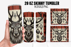 Christmas Deer Tumbler Sublimation ,20 oz Tumbler Wrap Product Image 1