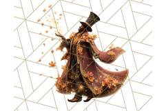 Autumn Circus Performers Clipart Vintage Characters PNG Product Image 3