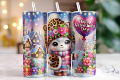 Happy Valentine's Day Tumbler Wrap Sublimation Product Image 1