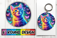Unique Circle Designs for Gifts PNG, Cat Product Image 1