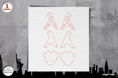 Patriotic Gnome Earrings Laser Cut | Jewerly | SVG Product Image 2