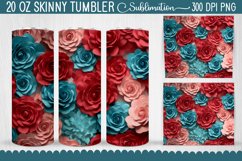3D Rose Flowers Tumbler - 19 Designs Product Image 20