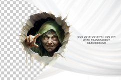 Witch Peeking Sublimation Bundle, Witch Clipart Bundle Product Image 2