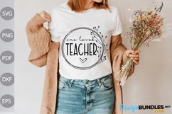 One Loved Teacher - Teacher Quote SVG Design Product Image 1