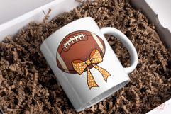 Football with Bow Sublimation PNG, Cute Game Day Clipart, Product Image 4