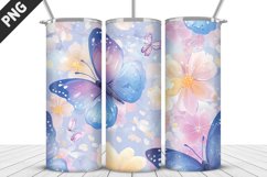 3D Butterfly 20 oz Tumbler Design| Butterfly Flower Tumbler Product Image 4