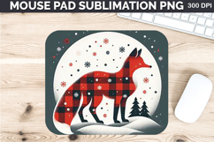 Watercolor Fox stock Mouse Pad Sublimation - Christmas PNG Product Image 1