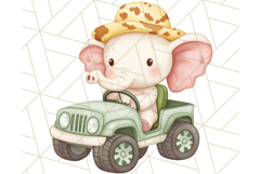 Jungle Safari Animals PNG Cute Pastel Wild Animal Clipart Product Image 3