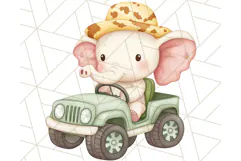 Jungle Safari Animals PNG Cute Pastel Wild Animal Clipart Product Image 3