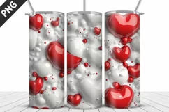 Valentines Love Skinny Tumbler PNG Wrap| Valentines Tumbler Product Image 4
