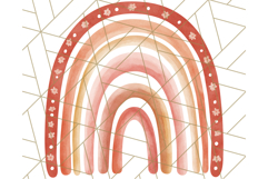 Boho Rainbow PNG Clipart, Earthy Arches &amp; Minimal Shapes Product Image 3