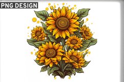 Sunflower Sublimation PNG Design - Sublimation Design Product Image 1