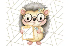 Cute Back to School Animals PNG Clipart with Books & Bags Product Image 3