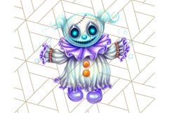 Creepy Clown Halloween PNG Clipart, Spooky Circus Art Product Image 3