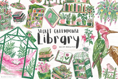Secret Greenhouse Library Clipart Product Image 1