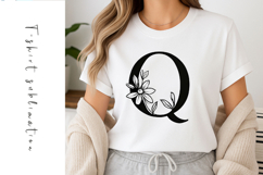 Alphabet, Letters, Monogram, Black flowers Product Image 1