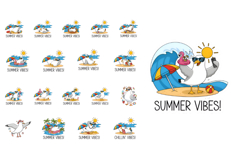 Summer Seagull Stickers Product Image 4