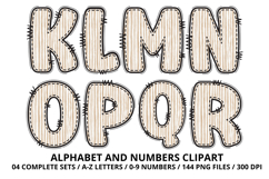 Teddy Bear Alphabet PNG - Letters &amp; Numbers Clipart 300 DPI Product Image 3