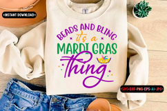 beads and bling it’s a mardi gras thing Mardi gras SVG Product Image 1