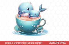 Animals Stacked Sublimation Clipart Product Image 1