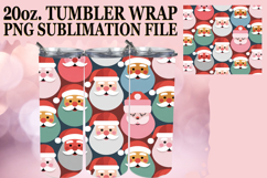 Vibrant Thoughts 20oz tumbler wrap, Funny Santa Product Image 1