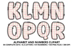 Teddy Bear Girl Alphabet PNG - Letters & Number 300 DPI Product Image 3