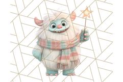 Kawaii Christmas Yeti PNG Clipart, Cute Bigfoot Holiday Art Product Image 3