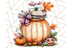 Fall Cottagecore Kitchen Clipart, Cozy Autumn Kitchen PNG Product Image 3