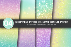 Iridescent Pastel Rainbow Digital Paper Product Image 1