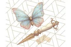 Vintage Butterfly PNG Clipart, Fairytale Cottagecore Images Product Image 3