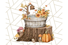 Fall Fairy House Clipart PNG, Autumn Homes and Decor Product Image 3