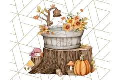 Fall Fairy House Clipart PNG, Autumn Homes and Decor Product Image 3