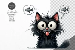 Cat Clipart, Funny kitten clipart, Cat clipart Product Image 1