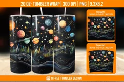 Northern Lights Tumbler Wrap Designs, Sublimation Wrap Product Image 1