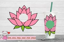 lotus svg, lotus yoga svg for Full Wrap Venti Cold Cup 24 oz Product Image 3