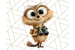 Cute Safari Animal Clipart with Jungle Accessories Png Product Image 3