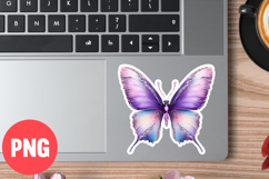 Butterfly sticker Flowers Clipart Sublimation Png Butterfly Product Image 1