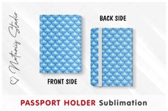 Inflated Puffy Mermaid Scales - Passport Holder sublimation. Product Image 3