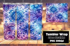 20oz Sublimation Template for Creatives , Watercolor Patter Product Image 1