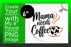 Chic Round Design Car Coaster PNG , Mother&#039;s Day Product Image 1
