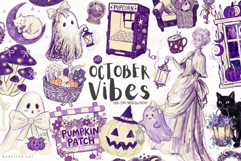 October Vibes Clipart Product Image 1