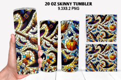 Halloween Skinny Tumbler 20oz Wrap Design, Halloween Tumbler Product Image 1