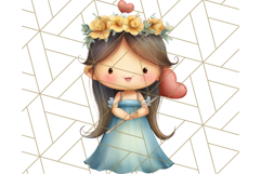Princess Clipart PNG, Cute Royal Girl Clip Art Product Image 3