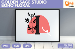 Golden Sage Studio Boho Floral Monogram Product Image 1