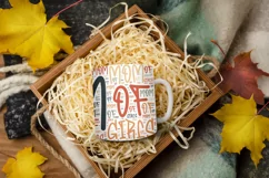 "Unique gift for mom of girls, stylish sublimation mug with feminine design"