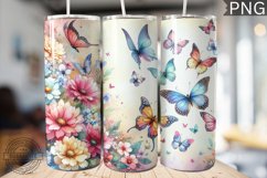 Butterflies Tumbler Sublimation - Tumbler PNG Design Product Image 1